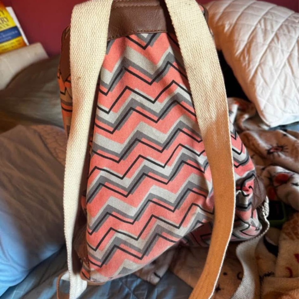 Chevron Patterned Backpack - image 2